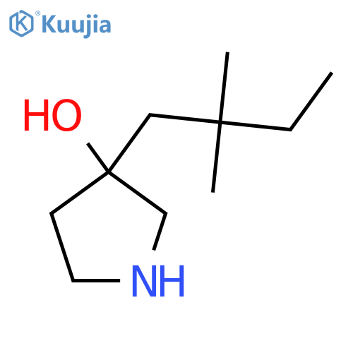 3-(2,2-dimethylbutyl)pyrrolidin-3-ol structure