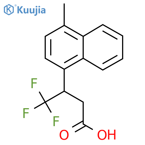 4,4,4-trifluoro-3-(4-methylnaphthalen-1-yl)butanoic acid structure