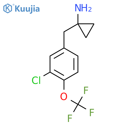 1-{3-chloro-4-(trifluoromethoxy)phenylmethyl}cyclopropan-1-amine structure