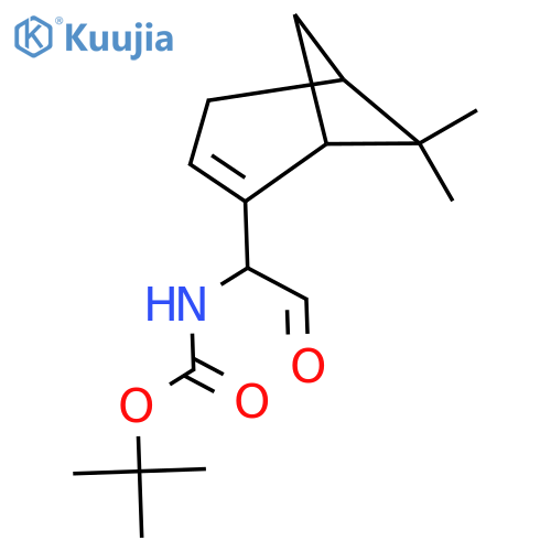 tert-butyl N-(1-{6,6-dimethylbicyclo3.1.1hept-2-en-2-yl}-2-oxoethyl)carbamate structure