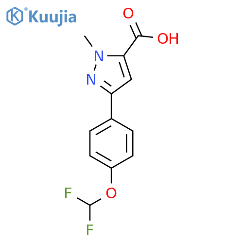 3-4-(difluoromethoxy)phenyl-1-methyl-1H-pyrazole-5-carboxylic acid structure