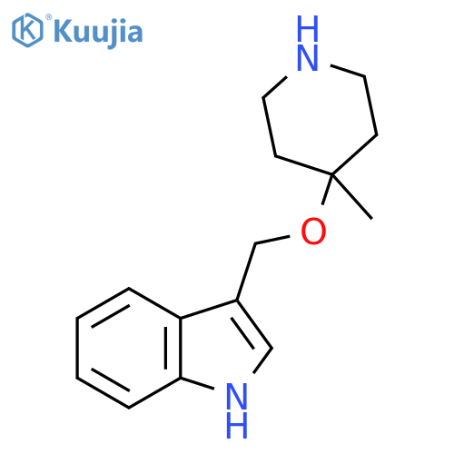 3-{(4-methylpiperidin-4-yl)oxymethyl}-1H-indole structure