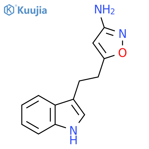 5-2-(1H-indol-3-yl)ethyl-1,2-oxazol-3-amine structure