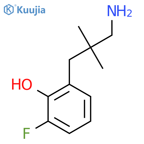 2-(3-amino-2,2-dimethylpropyl)-6-fluorophenol structure
