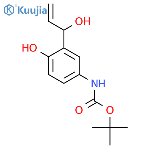tert-butyl N-[4-hydroxy-3-(1-hydroxyprop-2-en-1-yl)phenyl]carbamate structure