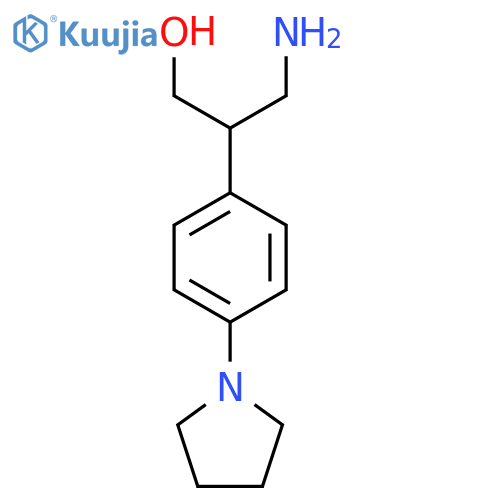 3-amino-2-4-(pyrrolidin-1-yl)phenylpropan-1-ol structure