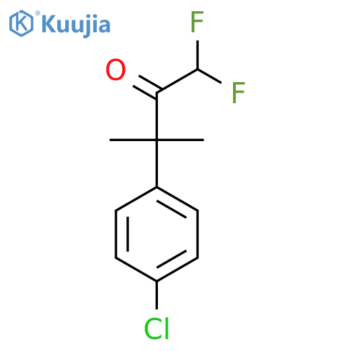 3-(4-chlorophenyl)-1,1-difluoro-3-methylbutan-2-one structure