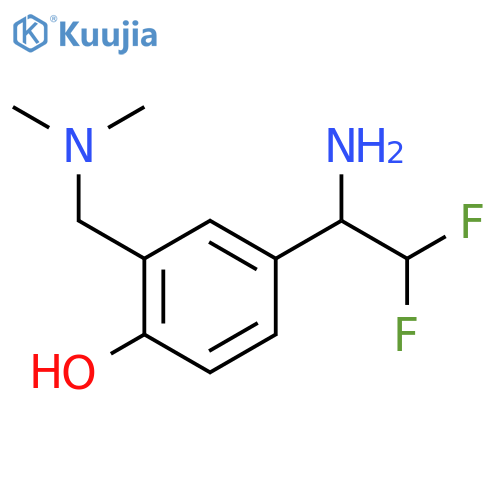 4-(1-amino-2,2-difluoroethyl)-2-(dimethylamino)methylphenol structure