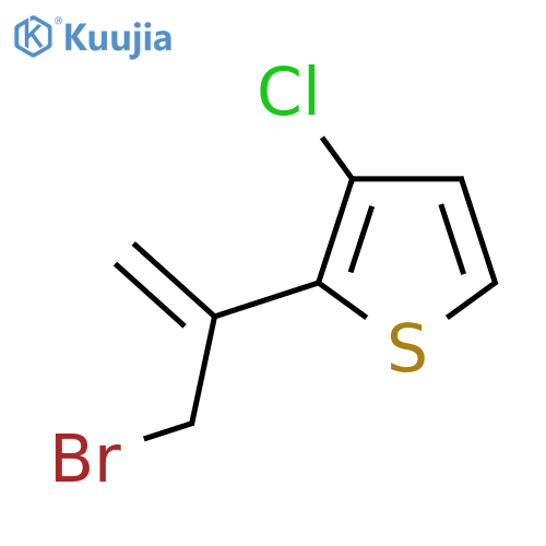 2-(3-bromoprop-1-en-2-yl)-3-chlorothiophene structure
