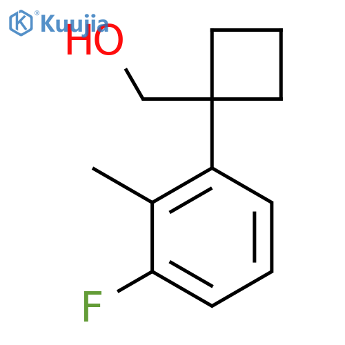 1-(3-fluoro-2-methylphenyl)cyclobutylmethanol structure