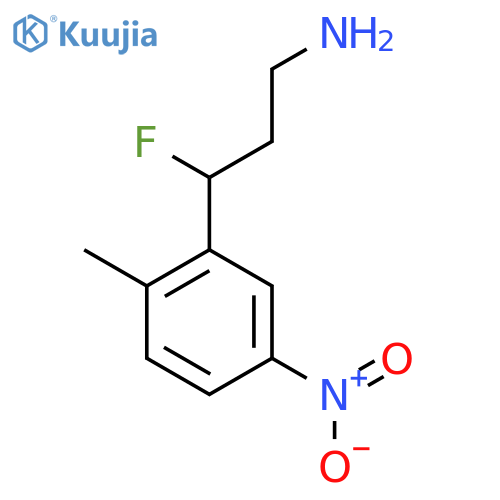 3-fluoro-3-(2-methyl-5-nitrophenyl)propan-1-amine structure