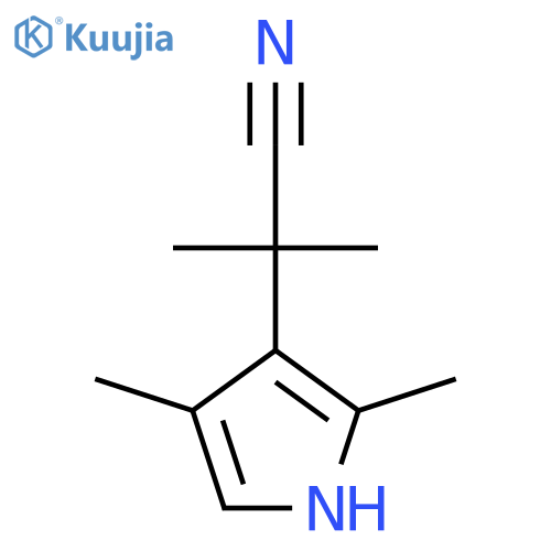 2-(2,4-dimethyl-1H-pyrrol-3-yl)-2-methylpropanenitrile structure
