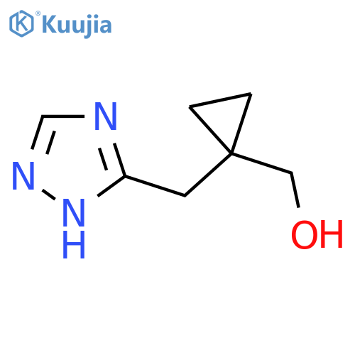 {1-(1H-1,2,4-triazol-3-yl)methylcyclopropyl}methanol structure