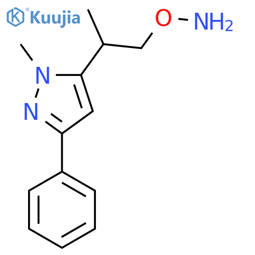 O-2-(1-methyl-3-phenyl-1H-pyrazol-5-yl)propylhydroxylamine structure