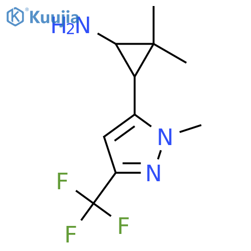 2,2-dimethyl-3-1-methyl-3-(trifluoromethyl)-1H-pyrazol-5-ylcyclopropan-1-amine structure