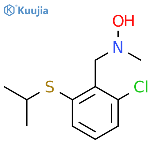 N-{2-chloro-6-(propan-2-ylsulfanyl)phenylmethyl}-N-methylhydroxylamine structure
