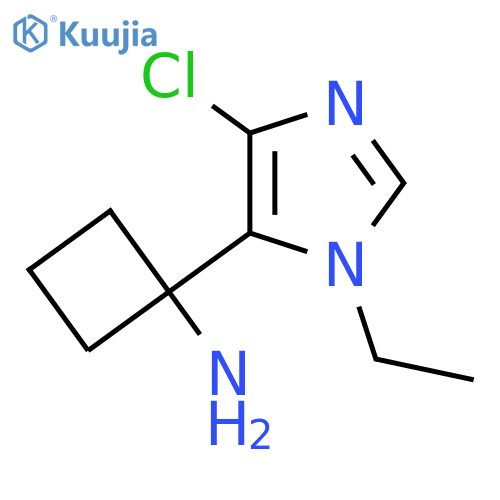 1-(4-chloro-1-ethyl-1H-imidazol-5-yl)cyclobutan-1-amine structure