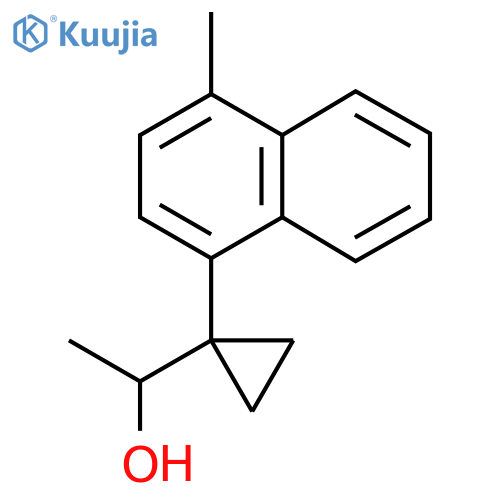1-1-(4-methylnaphthalen-1-yl)cyclopropylethan-1-ol structure