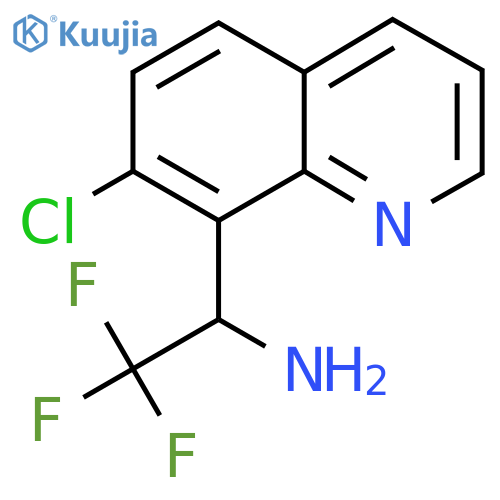1-(7-chloroquinolin-8-yl)-2,2,2-trifluoroethan-1-amine structure