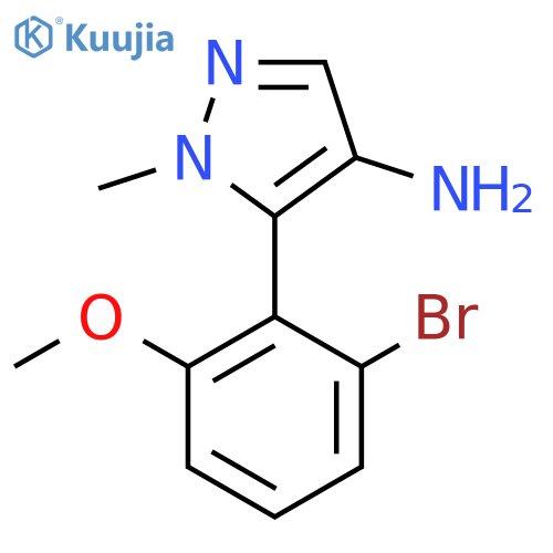 5-(2-bromo-6-methoxyphenyl)-1-methyl-1H-pyrazol-4-amine structure