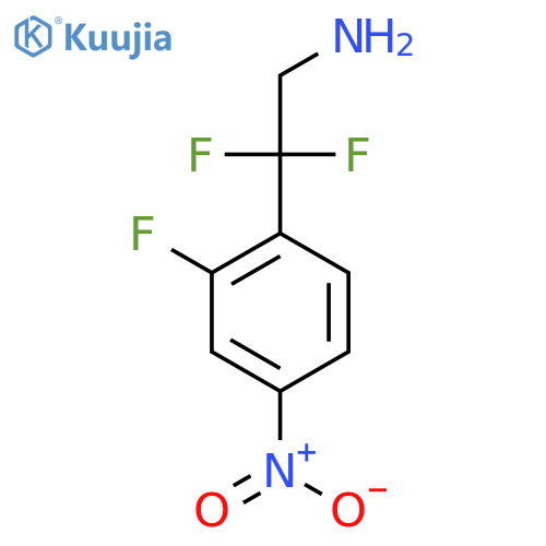 2,2-difluoro-2-(2-fluoro-4-nitrophenyl)ethan-1-amine structure