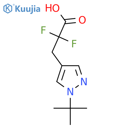 3-(1-tert-butyl-1H-pyrazol-4-yl)-2,2-difluoropropanoic acid structure