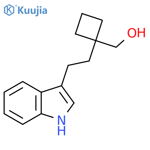 {1-2-(1H-indol-3-yl)ethylcyclobutyl}methanol structure