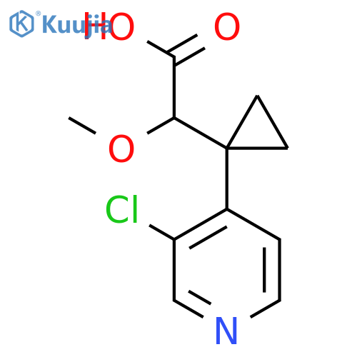 2-1-(3-chloropyridin-4-yl)cyclopropyl-2-methoxyacetic acid structure