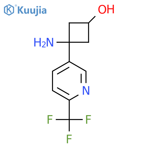 3-amino-3-6-(trifluoromethyl)pyridin-3-ylcyclobutan-1-ol structure