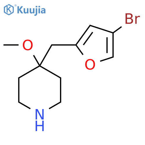 4-(4-bromofuran-2-yl)methyl-4-methoxypiperidine structure