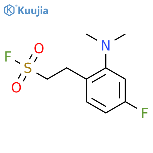 2-2-(dimethylamino)-4-fluorophenylethane-1-sulfonyl fluoride structure