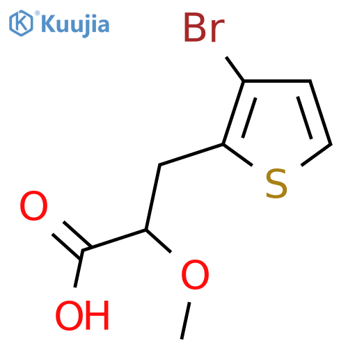 3-(3-bromothiophen-2-yl)-2-methoxypropanoic acid structure
