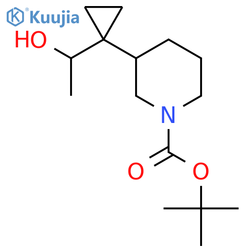 tert-butyl 3-1-(1-hydroxyethyl)cyclopropylpiperidine-1-carboxylate structure
