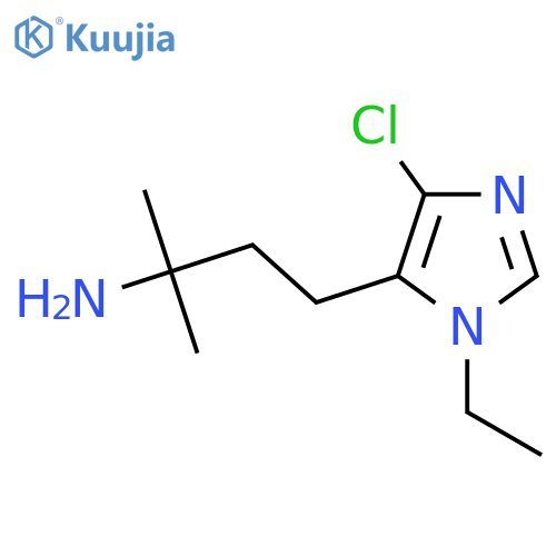 4-(4-chloro-1-ethyl-1H-imidazol-5-yl)-2-methylbutan-2-amine structure