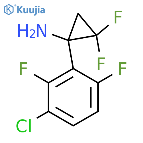 1-(3-chloro-2,6-difluorophenyl)-2,2-difluorocyclopropan-1-amine structure