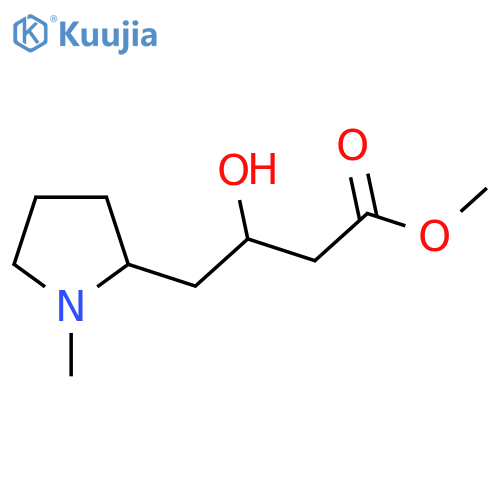 methyl 3-hydroxy-4-(1-methylpyrrolidin-2-yl)butanoate structure