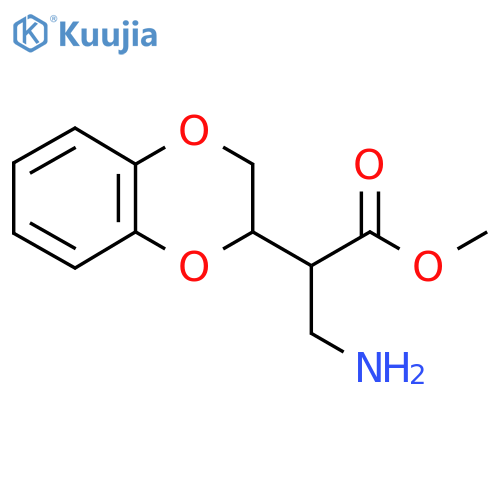 methyl 3-amino-2-(2,3-dihydro-1,4-benzodioxin-2-yl)propanoate structure