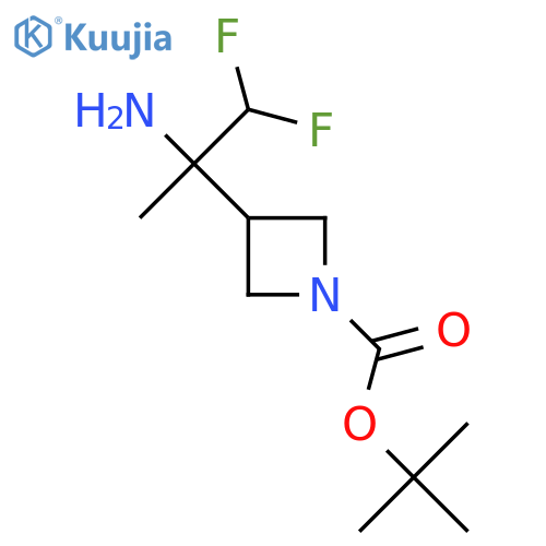 tert-butyl 3-(2-amino-1,1-difluoropropan-2-yl)azetidine-1-carboxylate structure