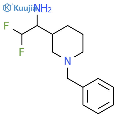1-(1-benzylpiperidin-3-yl)-2,2-difluoroethan-1-amine structure