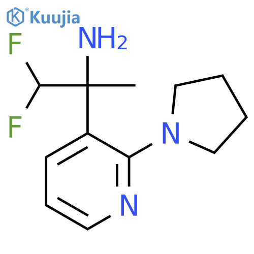 1,1-difluoro-2-2-(pyrrolidin-1-yl)pyridin-3-ylpropan-2-amine structure