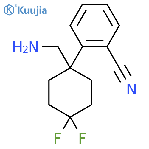 2-1-(aminomethyl)-4,4-difluorocyclohexylbenzonitrile structure