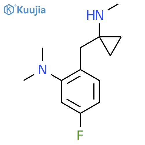 5-fluoro-N,N-dimethyl-2-{1-(methylamino)cyclopropylmethyl}aniline structure
