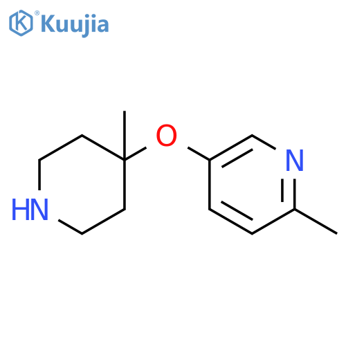 2-methyl-5-(4-methylpiperidin-4-yl)oxypyridine structure