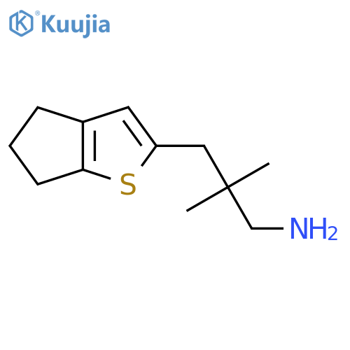 3-{4H,5H,6H-cyclopentabthiophen-2-yl}-2,2-dimethylpropan-1-amine structure