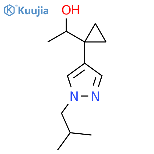 1-{1-1-(2-methylpropyl)-1H-pyrazol-4-ylcyclopropyl}ethan-1-ol structure