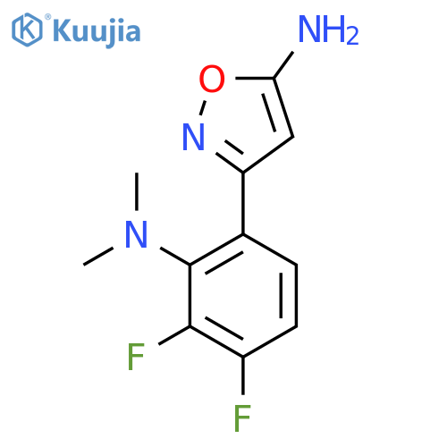 3-2-(dimethylamino)-3,4-difluorophenyl-1,2-oxazol-5-amine structure