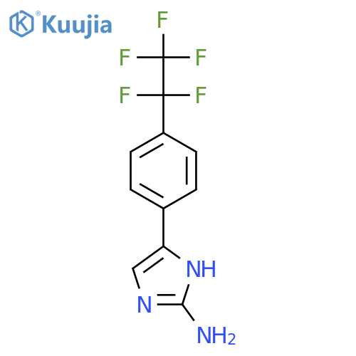 5-4-(pentafluoroethyl)phenyl-1H-imidazol-2-amine structure