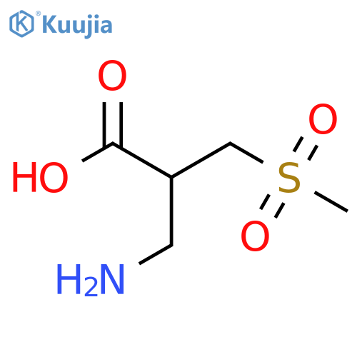 3-amino-2-(methanesulfonylmethyl)propanoic acid structure