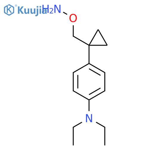 4-{1-(aminooxy)methylcyclopropyl}-N,N-diethylaniline structure