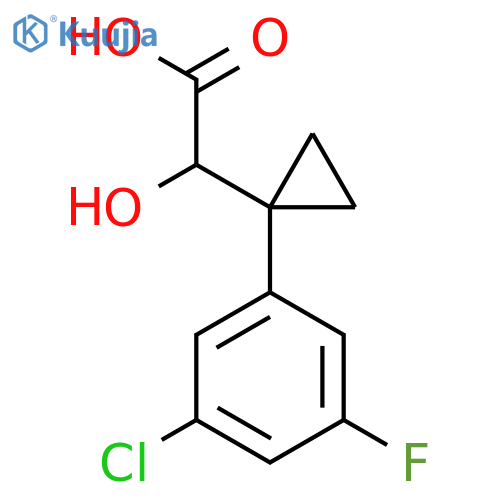 2-1-(3-chloro-5-fluorophenyl)cyclopropyl-2-hydroxyacetic acid structure